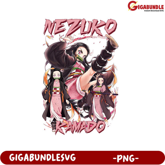Nezuko Kamado Anime Character PNG Design for Fans and Collectors