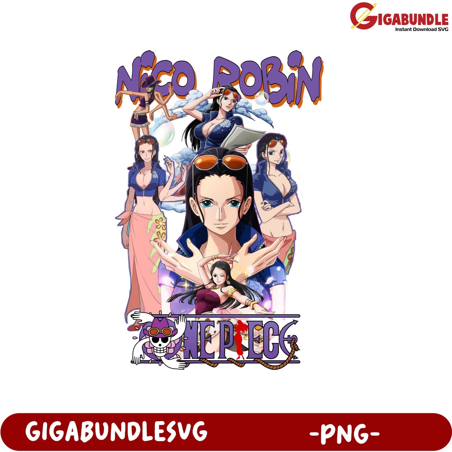 Nico Robin One Piece PNG Art for Fans and Collectors