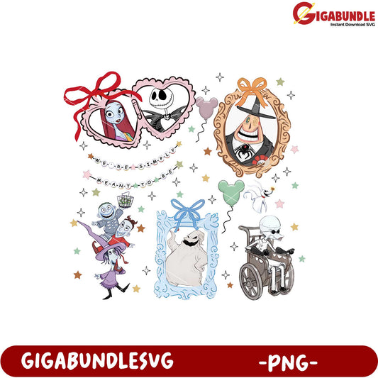 Nightmare Before Christmas Character Art PNG Collection