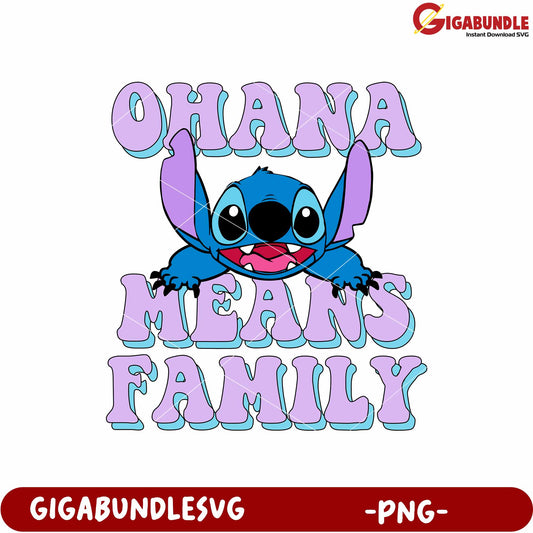 Ohana means family png, lilo and stitch quote png, disney cartoon png