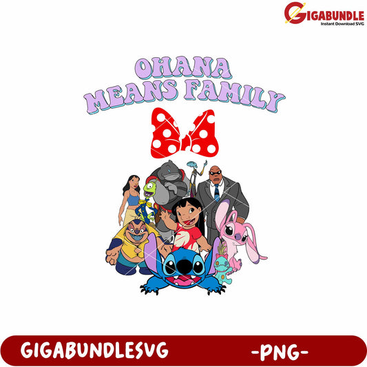 Ohana means family png, lilo and stitch quote png, disney family quote png