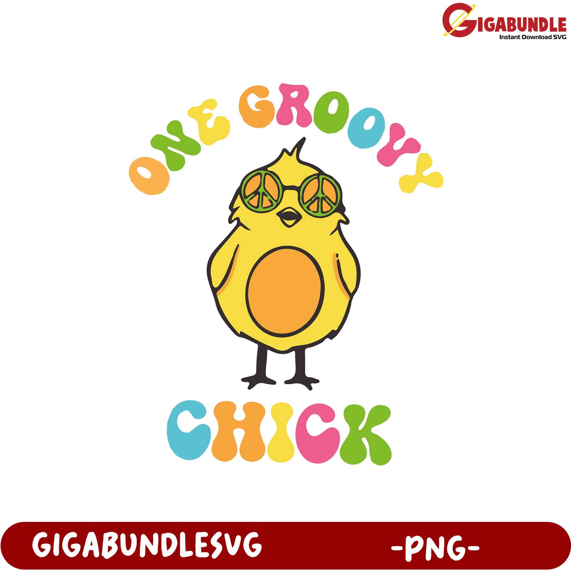 One Groovy Chick PNG Graphic for Fun Projects and Crafts