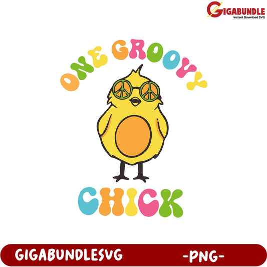 One Groovy Chick PNG Graphic for Fun Projects and Crafts
