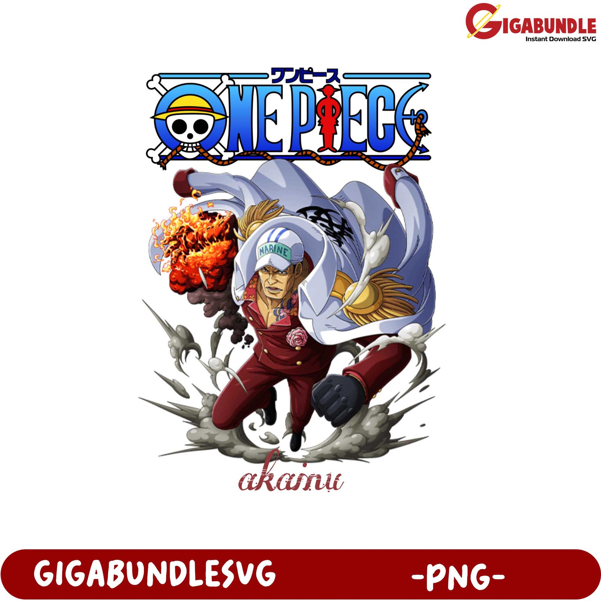One Piece Akainu Character PNG Artwork for Fans and Collectors