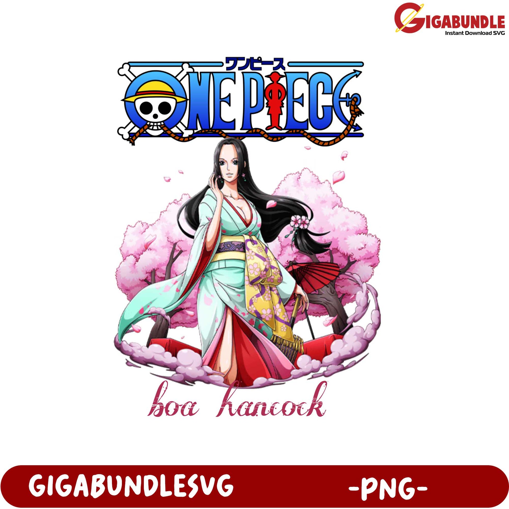 One Piece Boa Hancock Artwork PNG Downloadable Design File