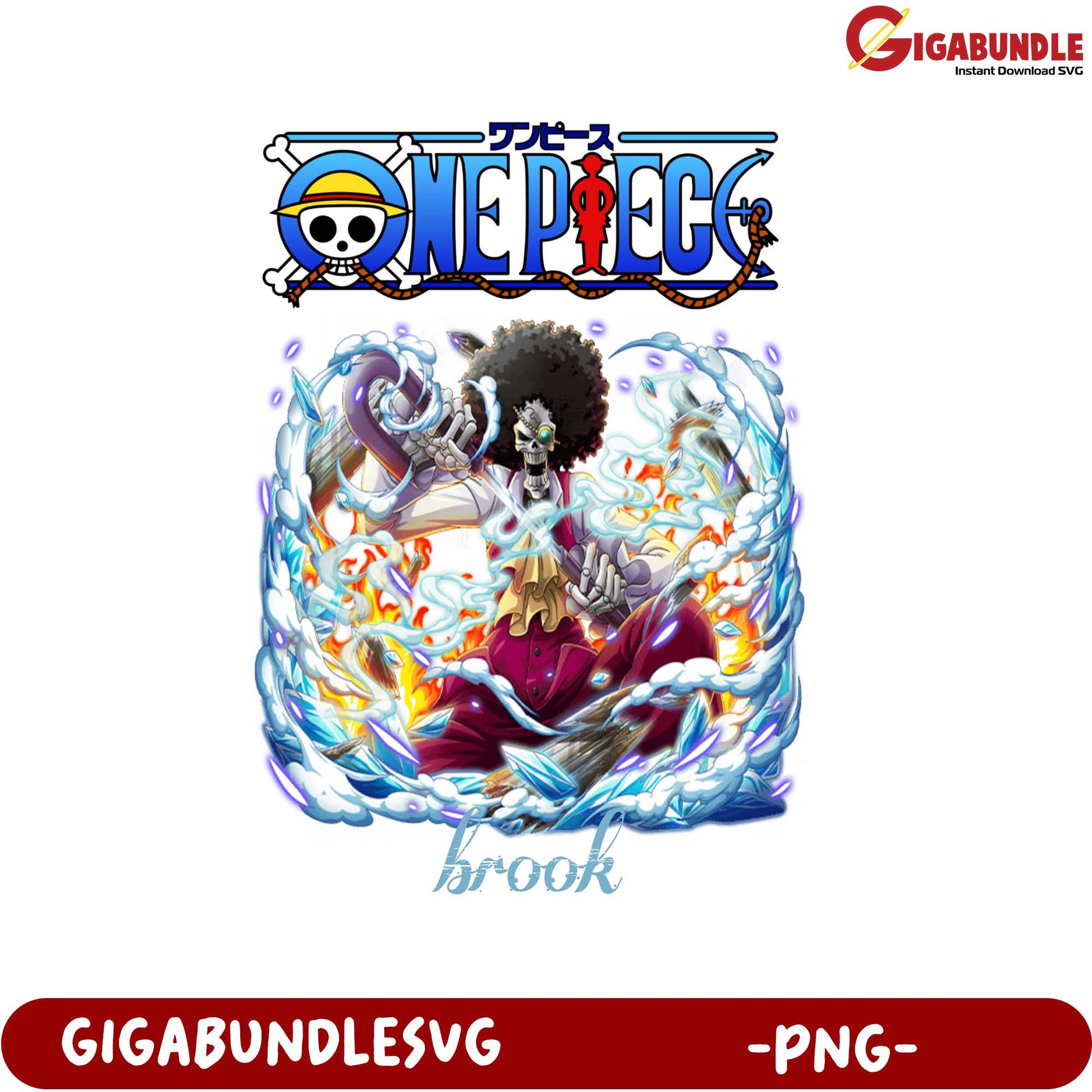One Piece Brook PNG Art for Fans and Collectors Downloadable