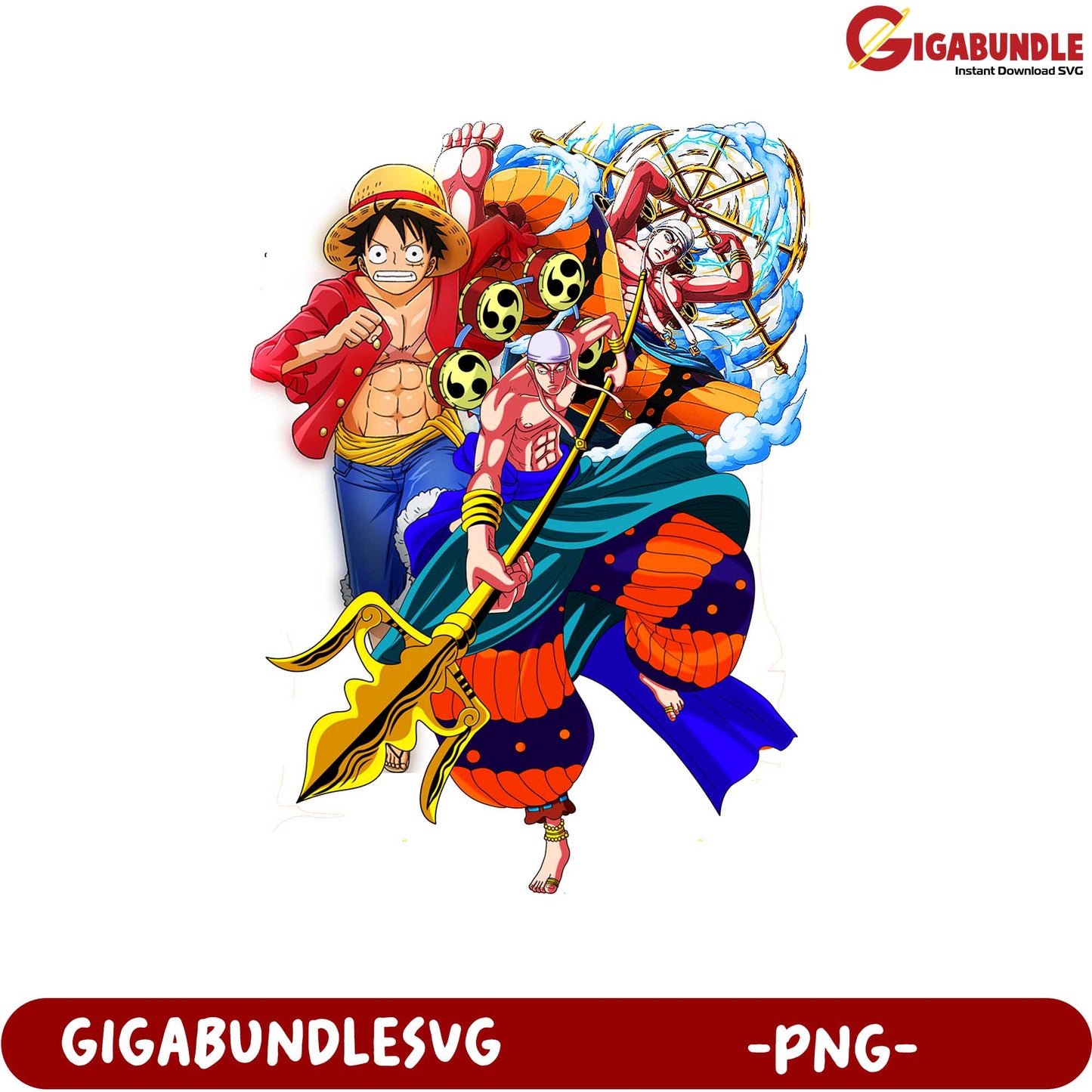 One Piece Characters PNG Digital Download for Fans and Collectors