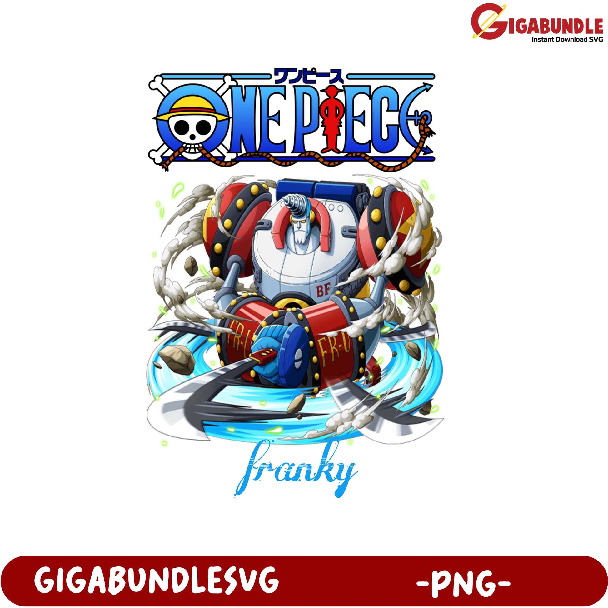 One Piece Franky Character PNG Artwork for Fans and Collectors