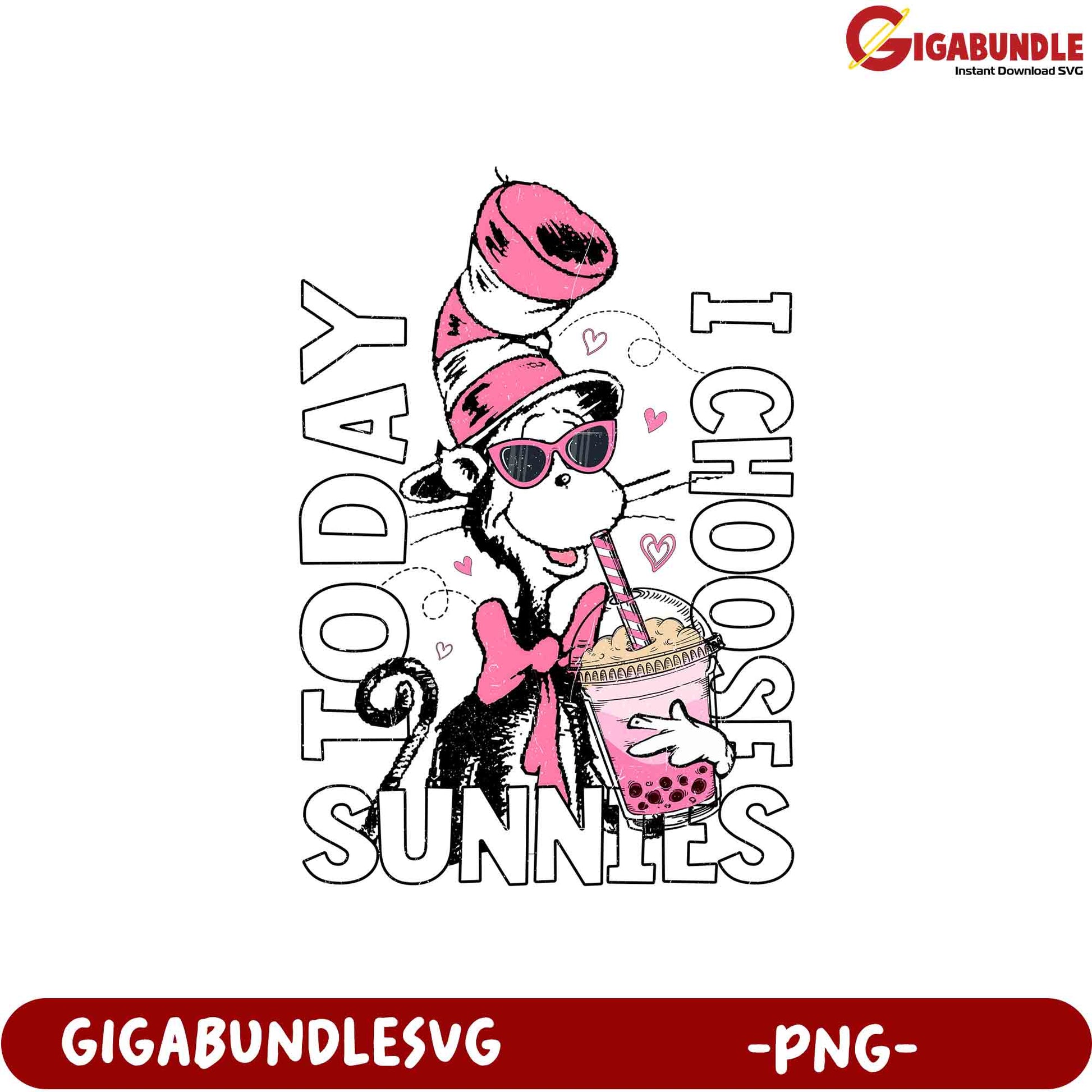 Option 1 (Focus on Character) Cat in the Hat Sunnies PNG