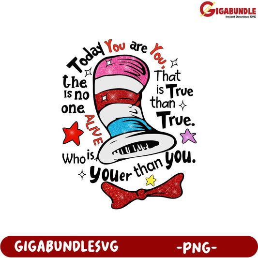 Option 1 (Focus on Quote)  Cat in the Hat Quote PNG - SVG