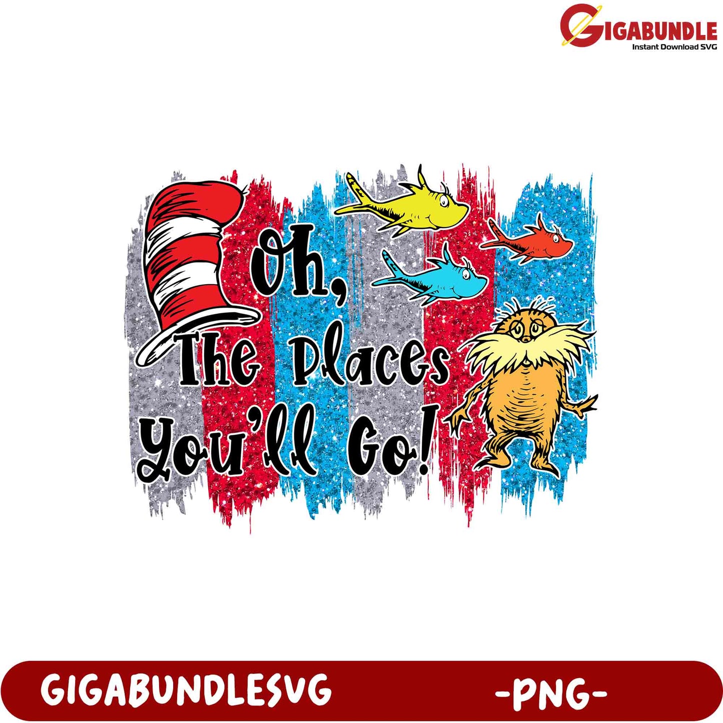 Option 1 (Focus on book) Oh, The Places You'll Go! PNG