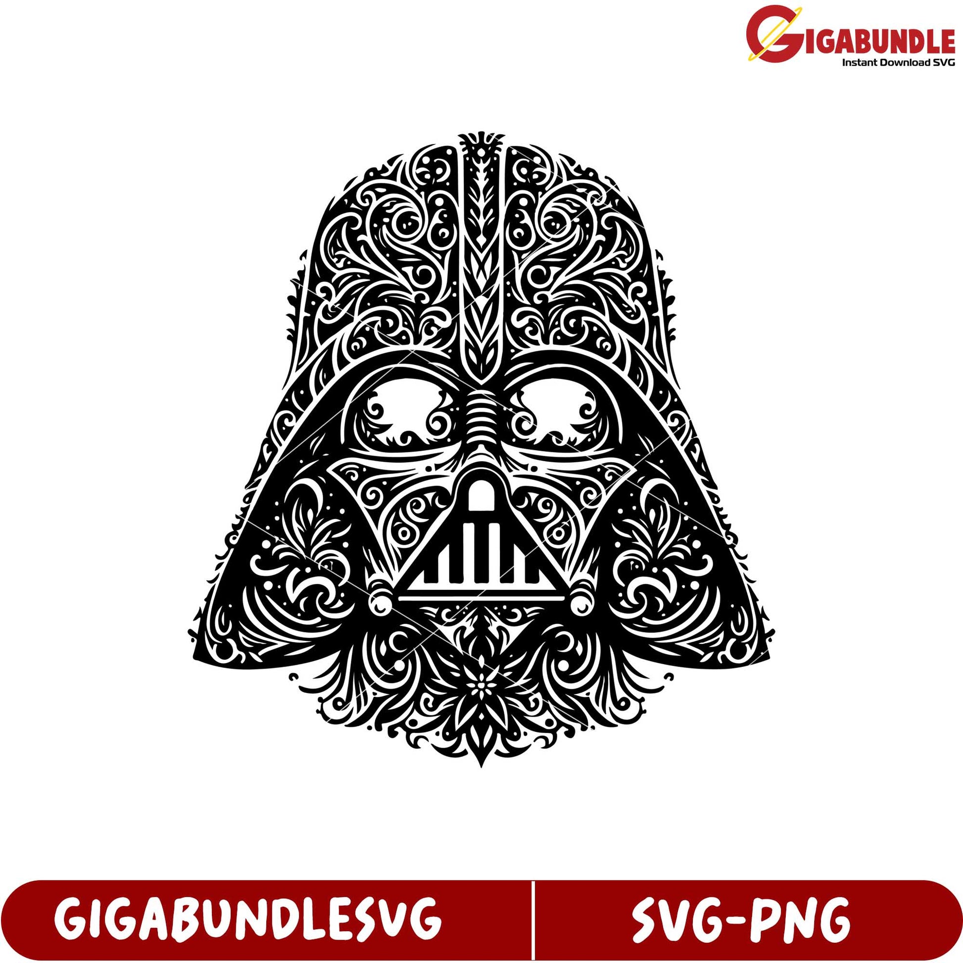 Ornate Darth Vader SVG Design for Unique Craft Projects and Artwork