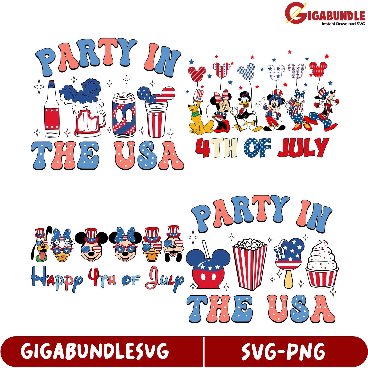 Party in the USA SVG Bundle for 4th of July Celebrations