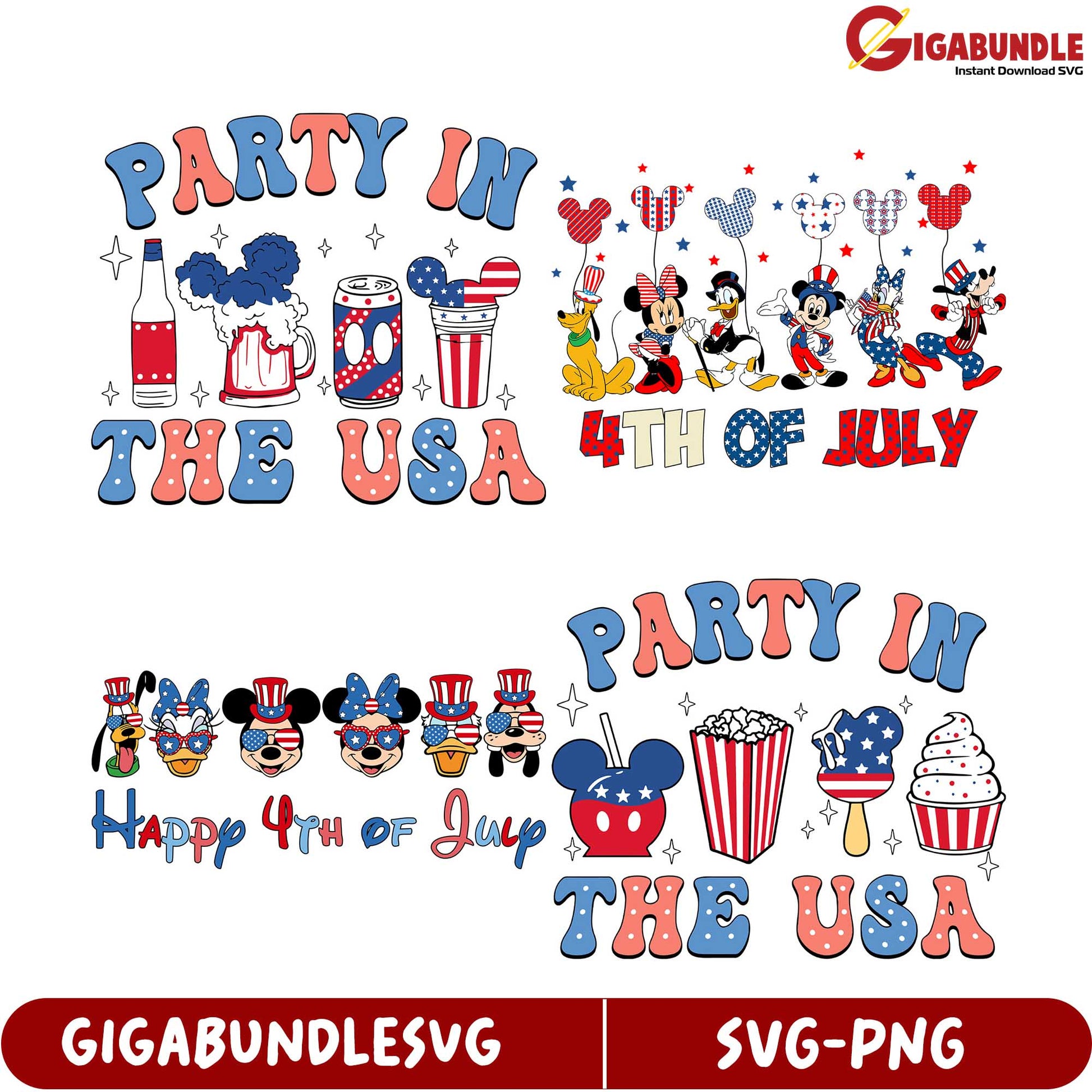 Party in the USA SVG Bundle for 4th of July Celebrations