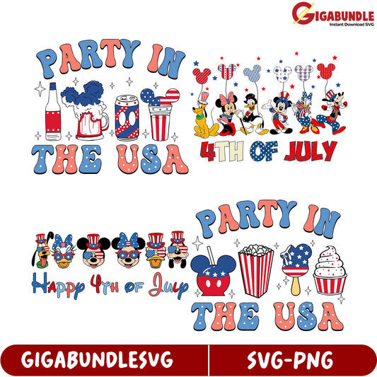 Party in the USA SVG Bundle for 4th of July Celebrations