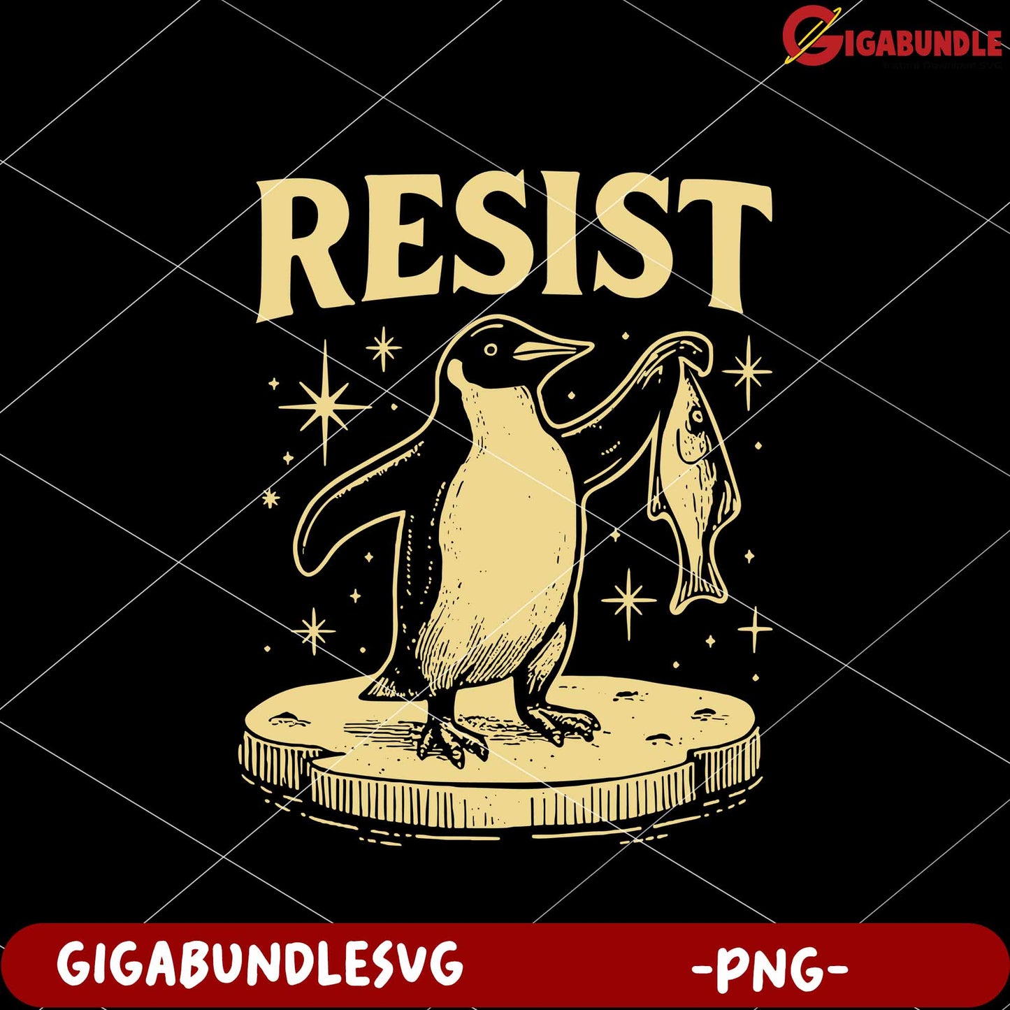 Penguin resist design png, animal activism png, protest penguin png
