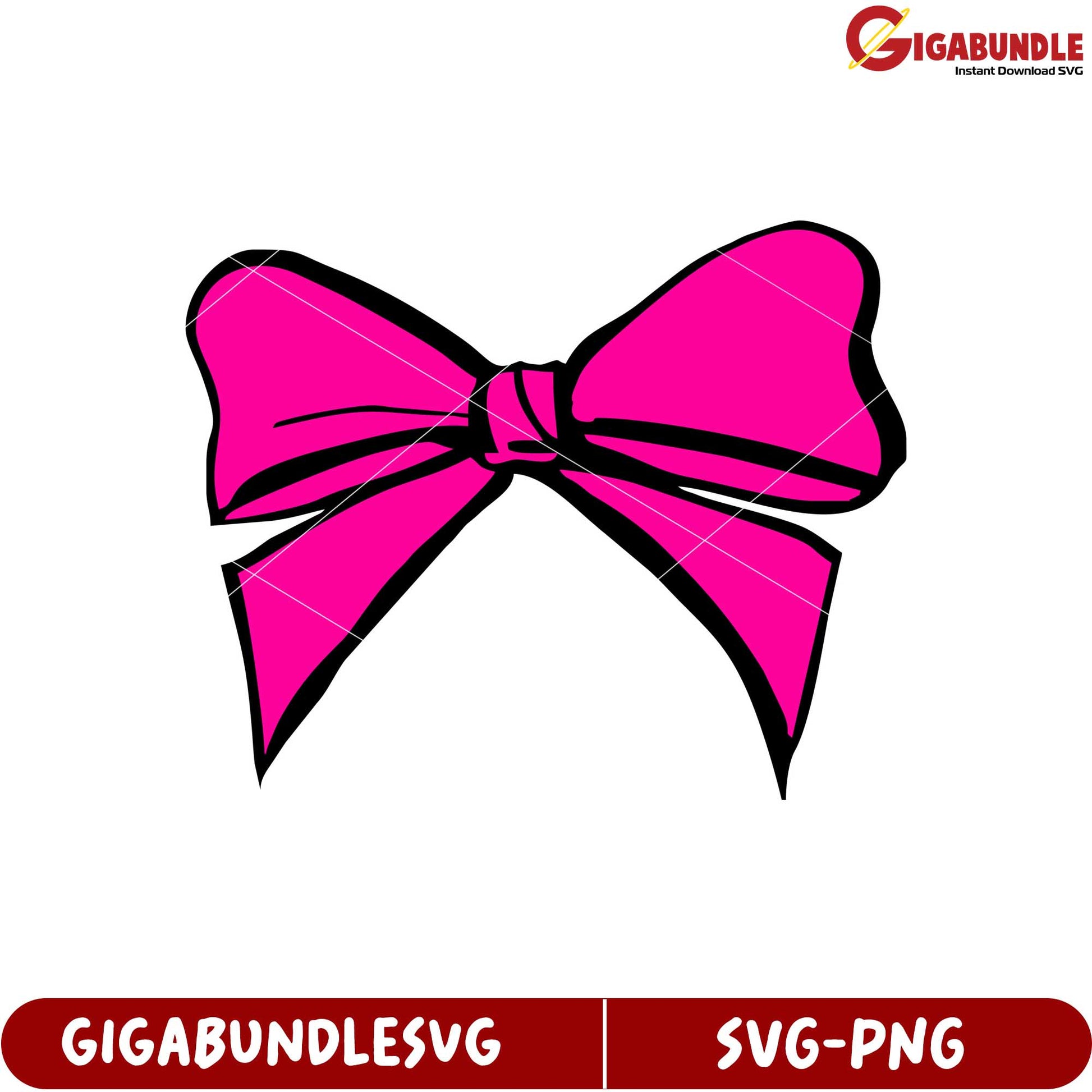 Pink Bow SVG Clipart for Crafting Creative Projects and Designs