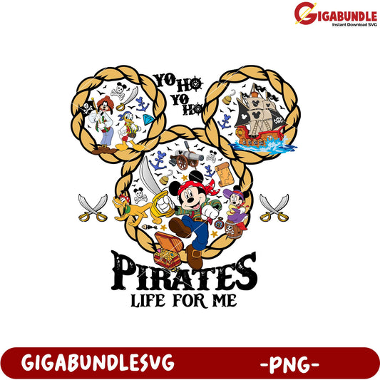 Pirate Adventure Themed Character Illustration PNG File