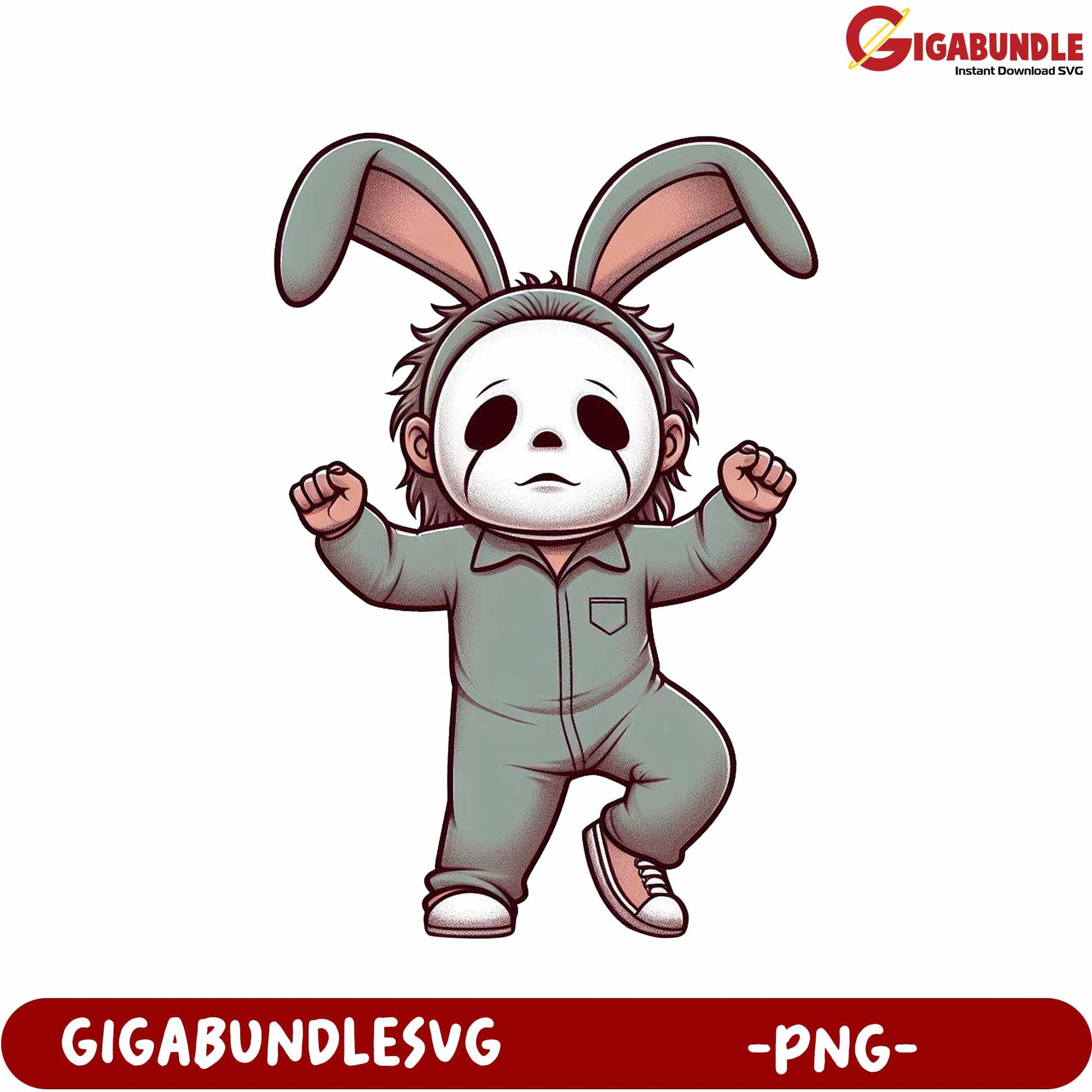 Playful Bunny Character PNG for Fun Designs and Crafts