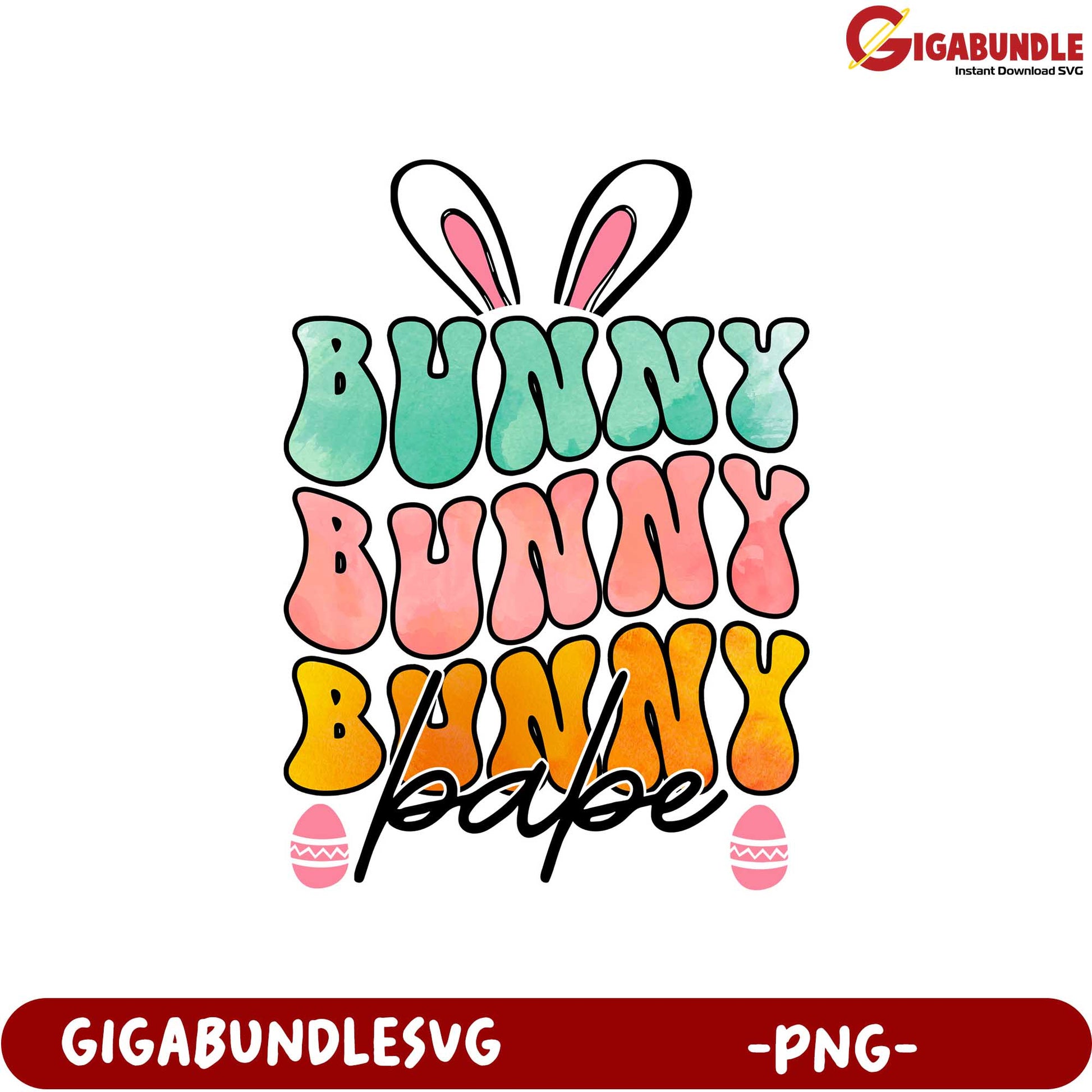 Playful Bunny Graphic PNG - Perfect for Spring Decor & Crafts