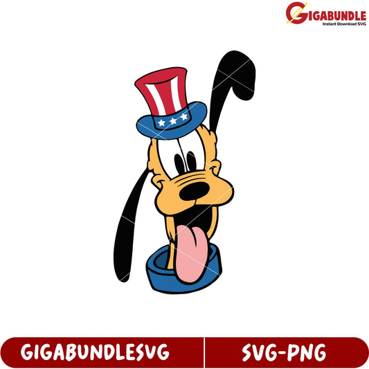 Playful Cartoon Dog Character with Hat SVG Graphic for Crafts