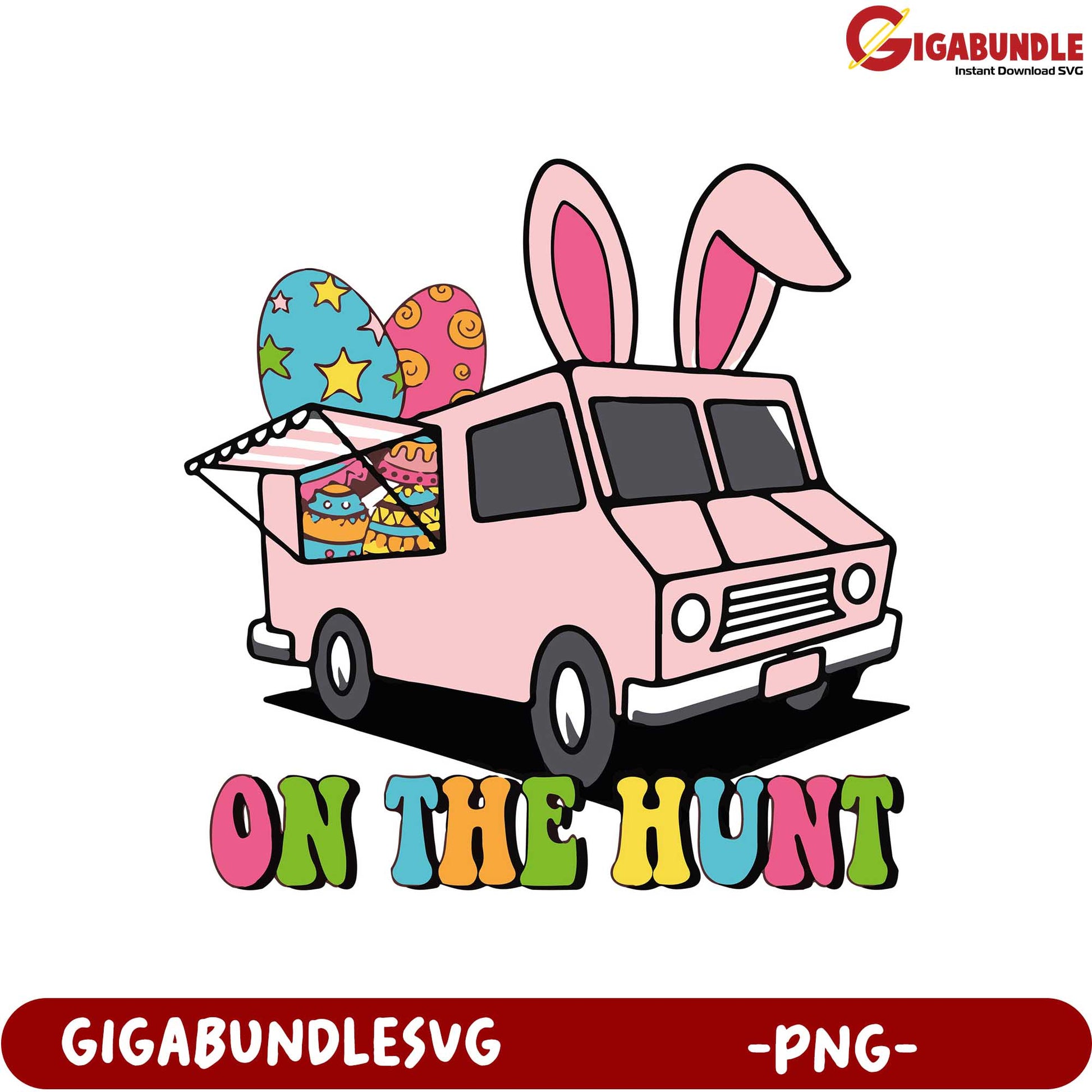 Playful Easter Bunny Truck Design - Perfect for Spring Celebrations