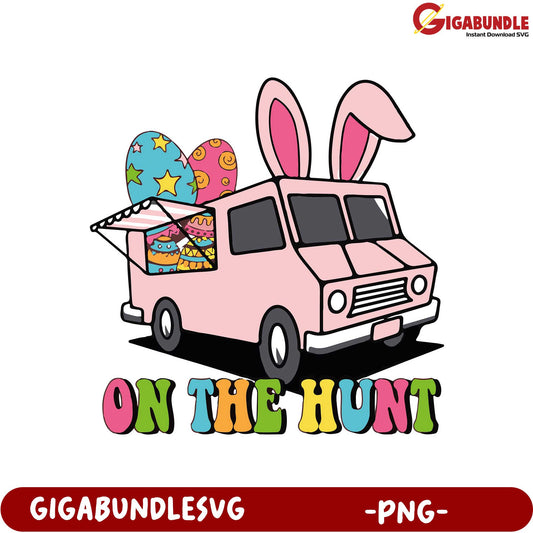 Playful Easter Bunny Truck Design - Perfect for Spring Celebrations