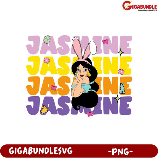 Playful Jasmine Bunny PNG Design - Perfect for Crafting Fun