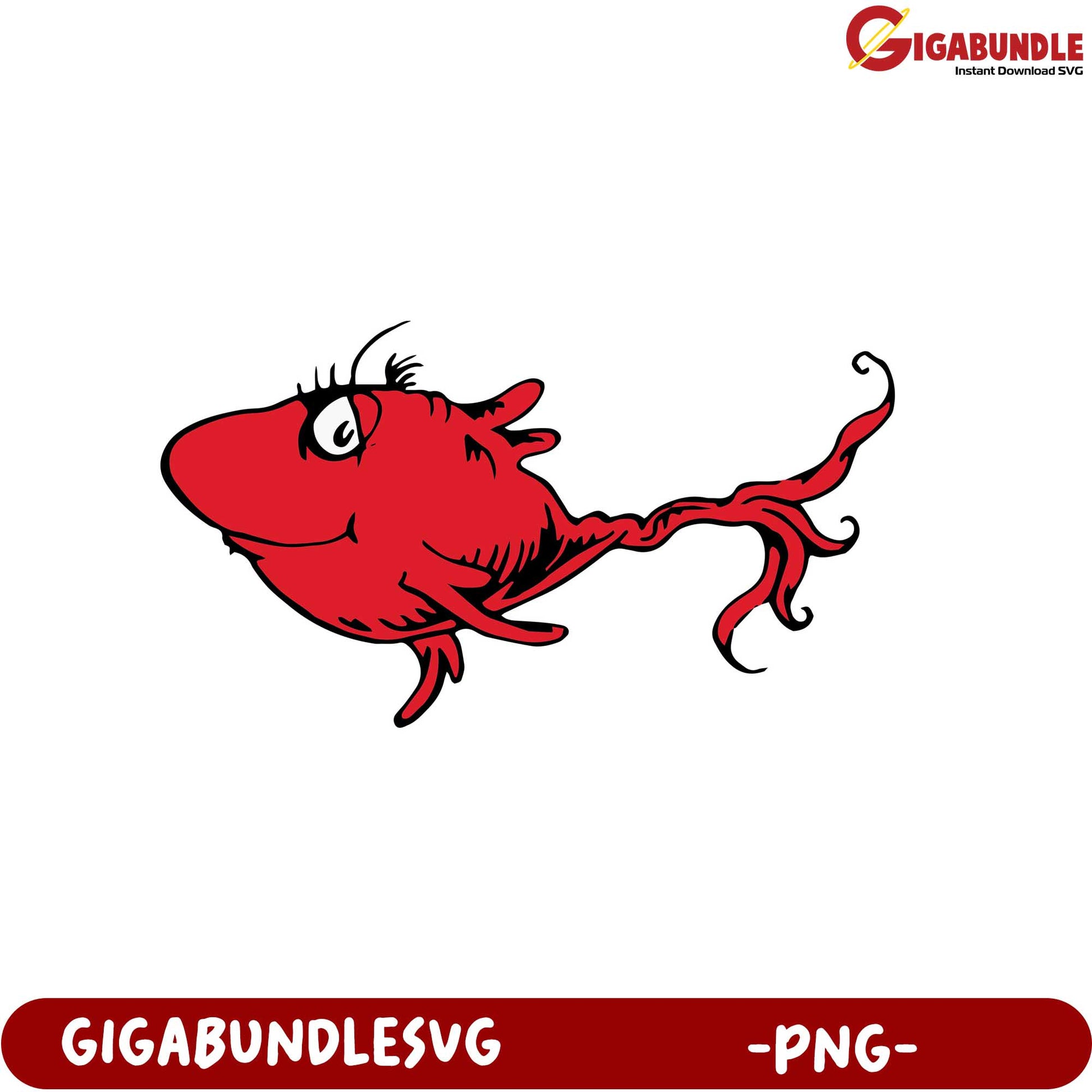 Playful Red Fish PNG Design for Crafting and DIY Projects