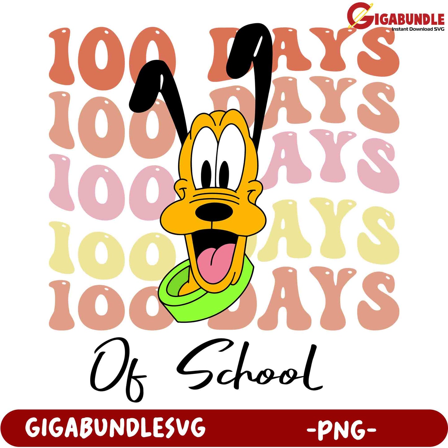 Pluto 100 Days of School PNG