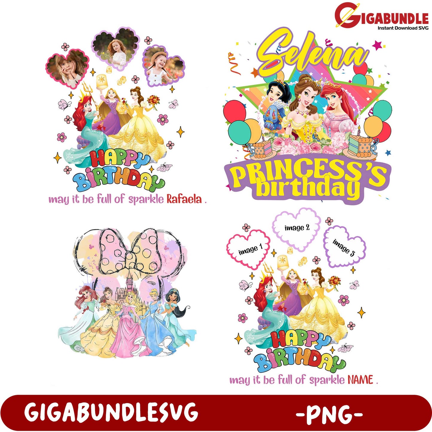 Princess Birthday PNG Bundle  Sparkle Designs for Celebrations