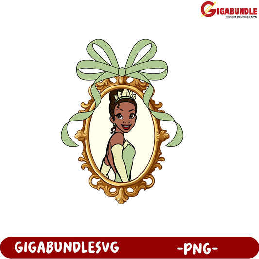 Princess Character Framed PNG Image for Creative Projects and Crafts