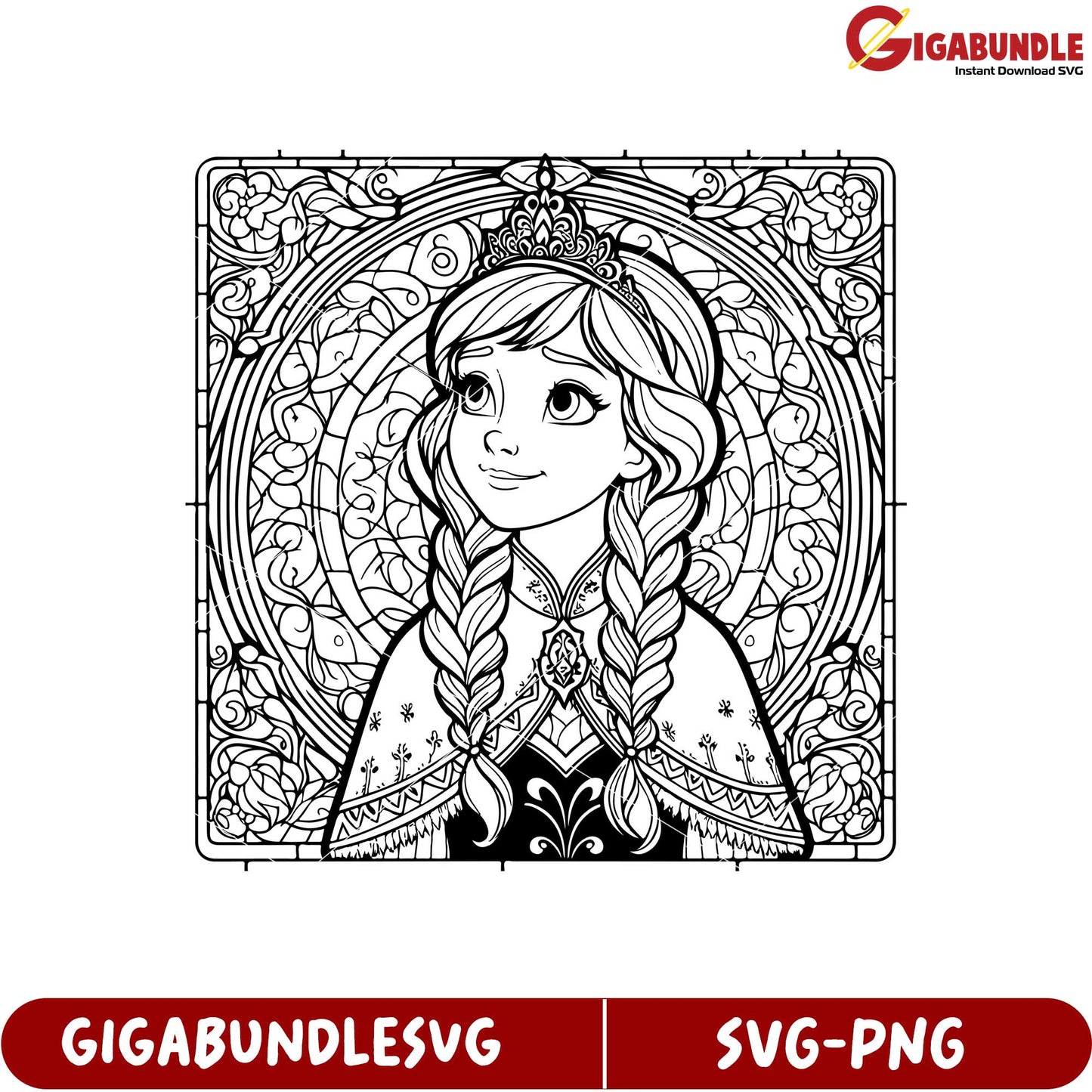 Princess Character SVG Artwork for Creative Projects and Crafts