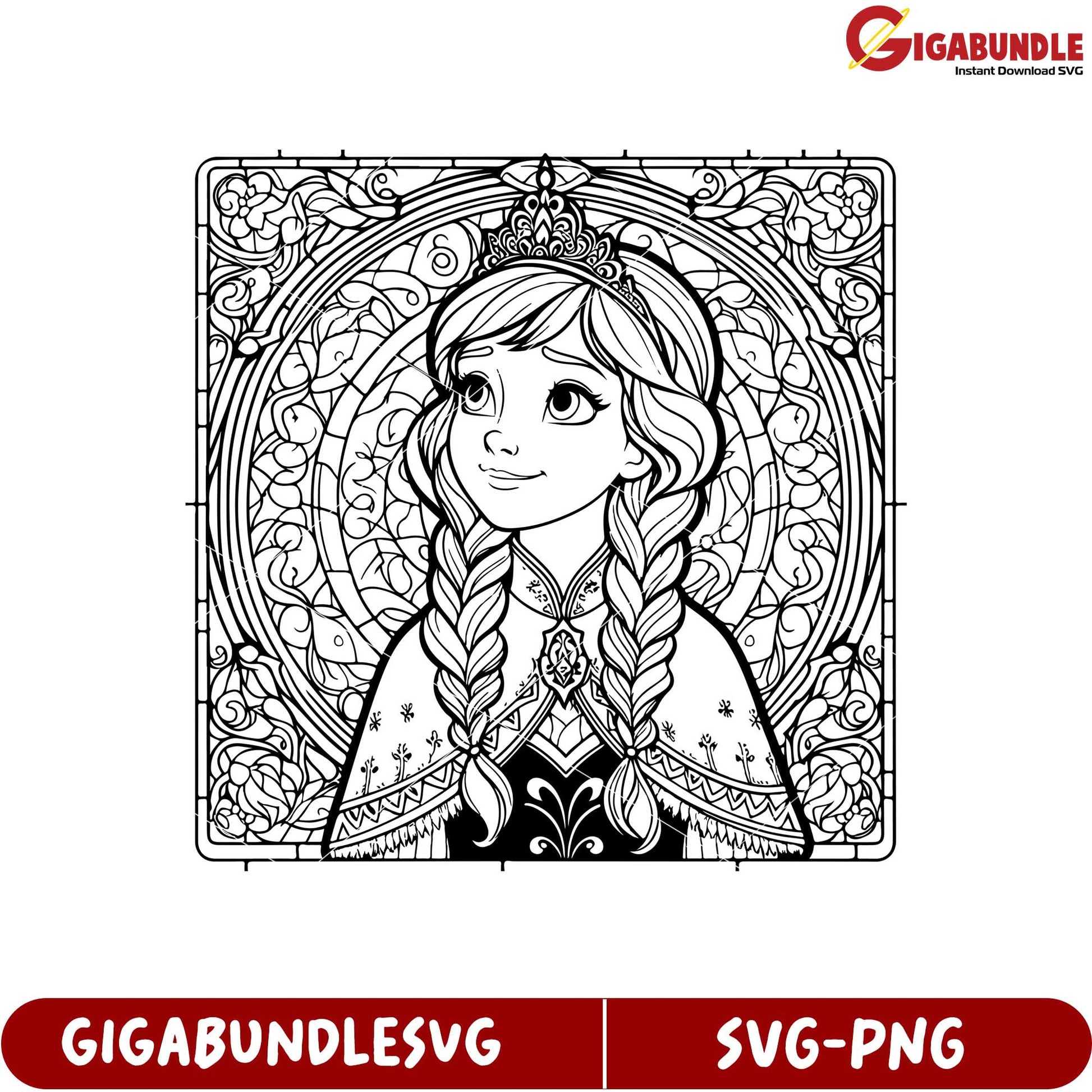 Princess Character SVG Artwork for Creative Projects and Crafts
