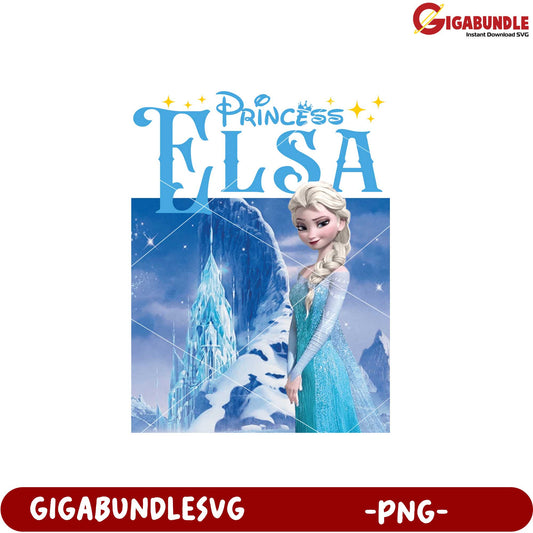 Princess Elsa Frozen Illustration PNG Downloadable Image