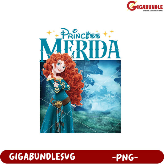 Princess Merida PNG Artwork for Craft Projects