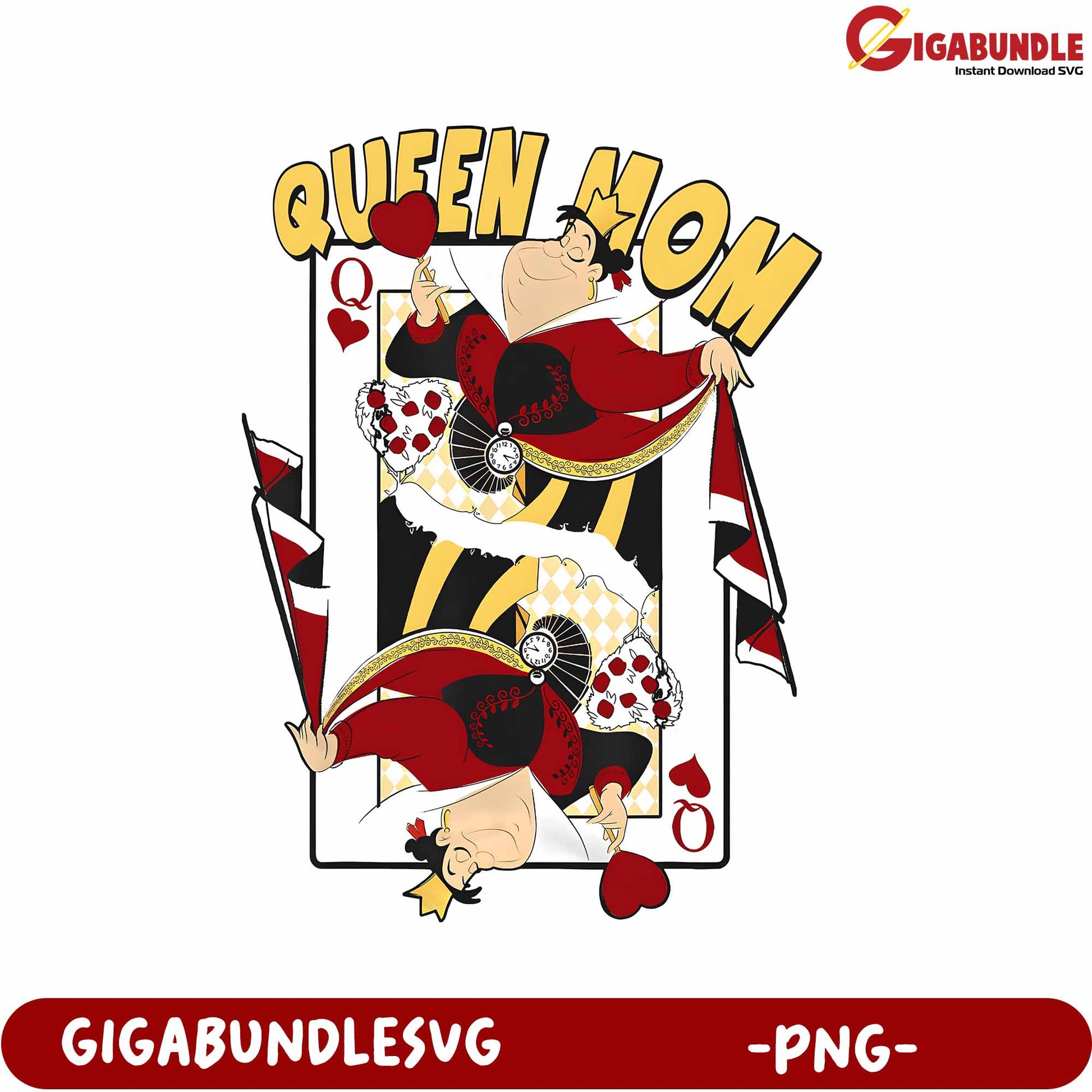 Queen Mom Fun Graphic Design PNG for Unique Gifts and Crafts