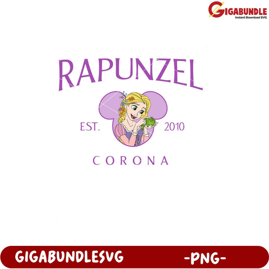 Rapunzel Character Design PNG for Disney Inspired Crafts