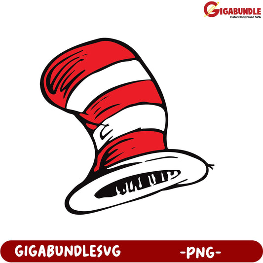 Red and White Striped Hat PNG for Fun Crafts and Designs