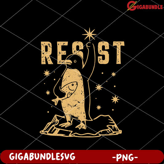 Resist gold design png, resistance design png, social justice pn