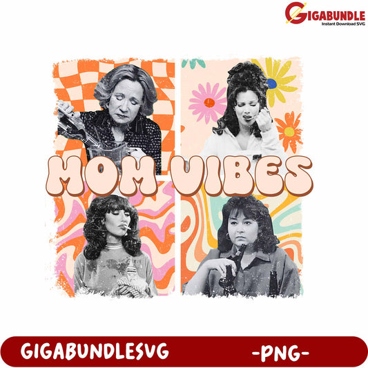 Retro Mom Vibes Graphic Design for Fun Creative Projects - PNG