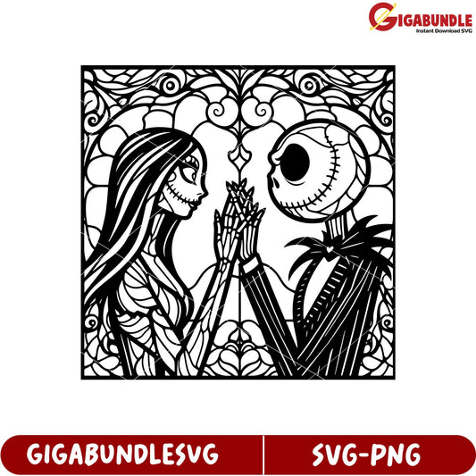 Romantic Skeleton Couple SVG Art for Unique Halloween Decor Projects