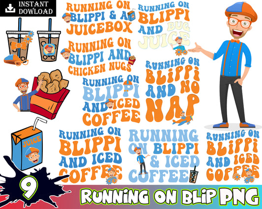 Running On Blip And No Naps Png Bundle, Trend Cartoon Png, Running On Juicebox Chicken Nuggets Png, Mother Day Png, Instant Download