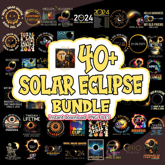 Funny Solar Eclipse Bundle 50+ Png