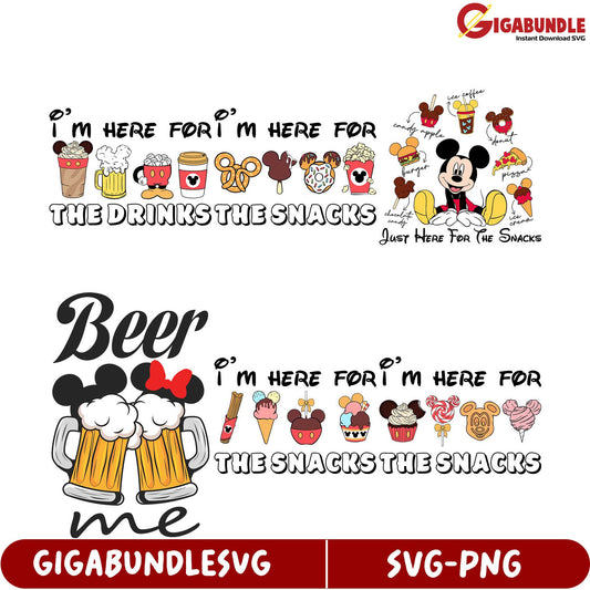 SVG Bundle Fun Snack and Drink Designs for SVG Projects