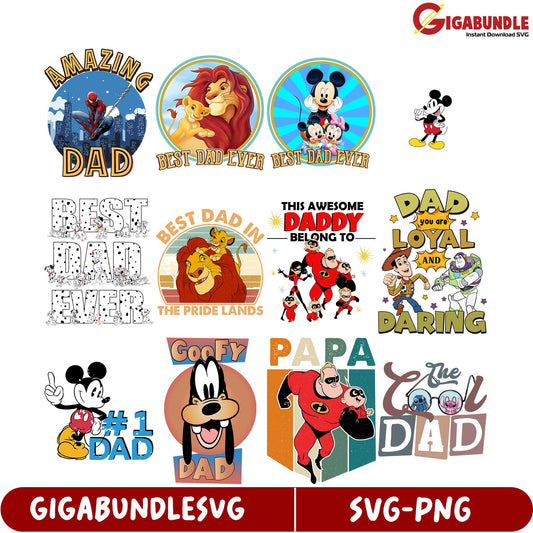 SVG Bundle Fun & Creative Dad-themed Designs for All Occasions