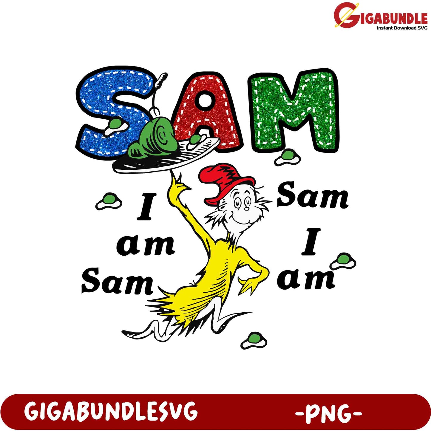 Sam I Am PNG  SVG Cut File