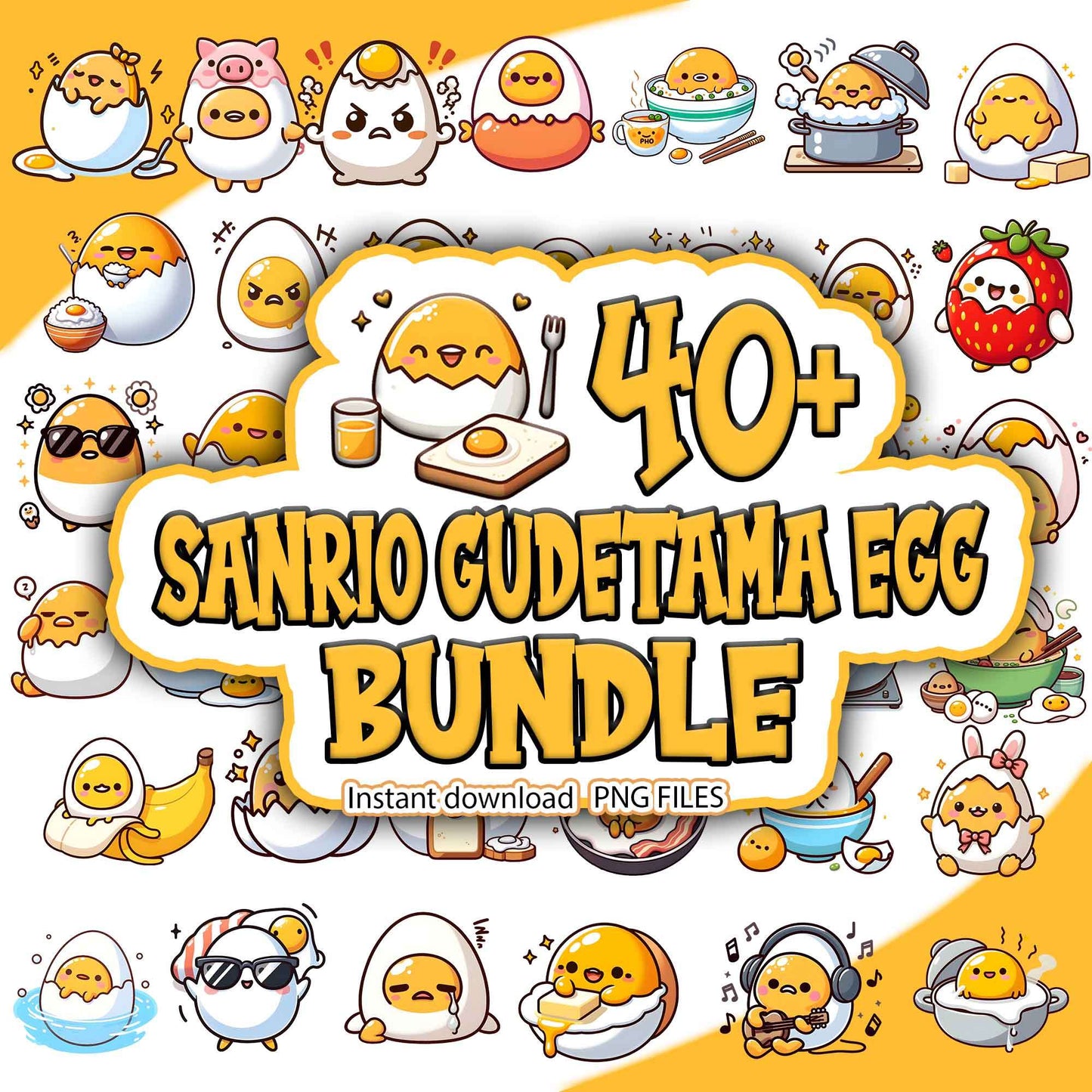 Sanrio gudetama Egg Bundle Png