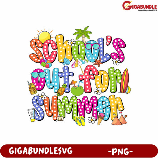 School out for summer png, summer vacation png, end of school year png