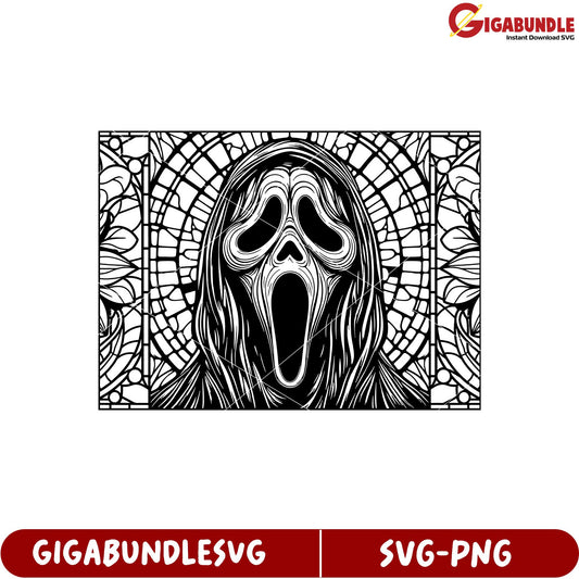 Screaming Ghost Illustration SVG Design for Creative Projects Download